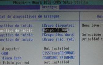 Configurar BIOS, bootear/arrancar desde USB o CD